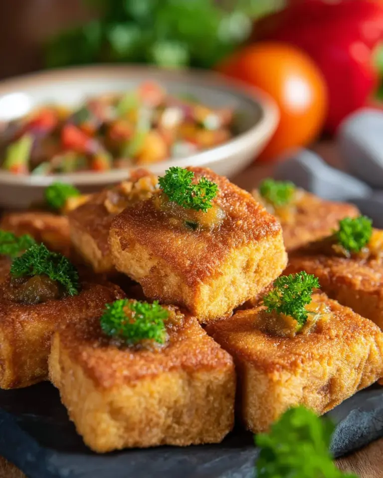 Delicious Thai Pork Toasts served as an appetizer with a crispy exterior