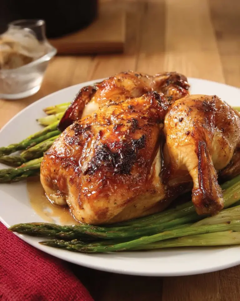 Delicious Thai Roast Chicken served with flavorful gravy