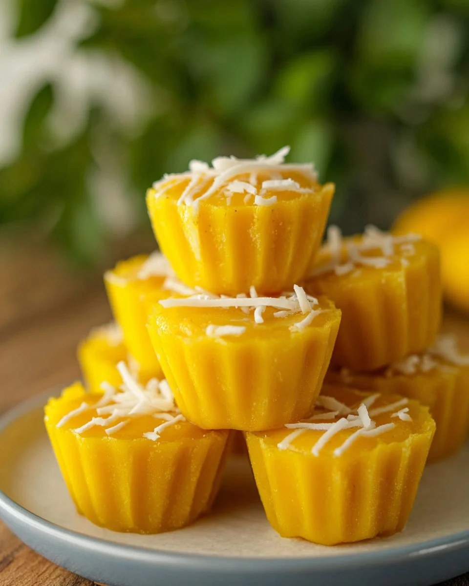 Thai Steamed Pumpkin Cake with vibrant colors and unique spices