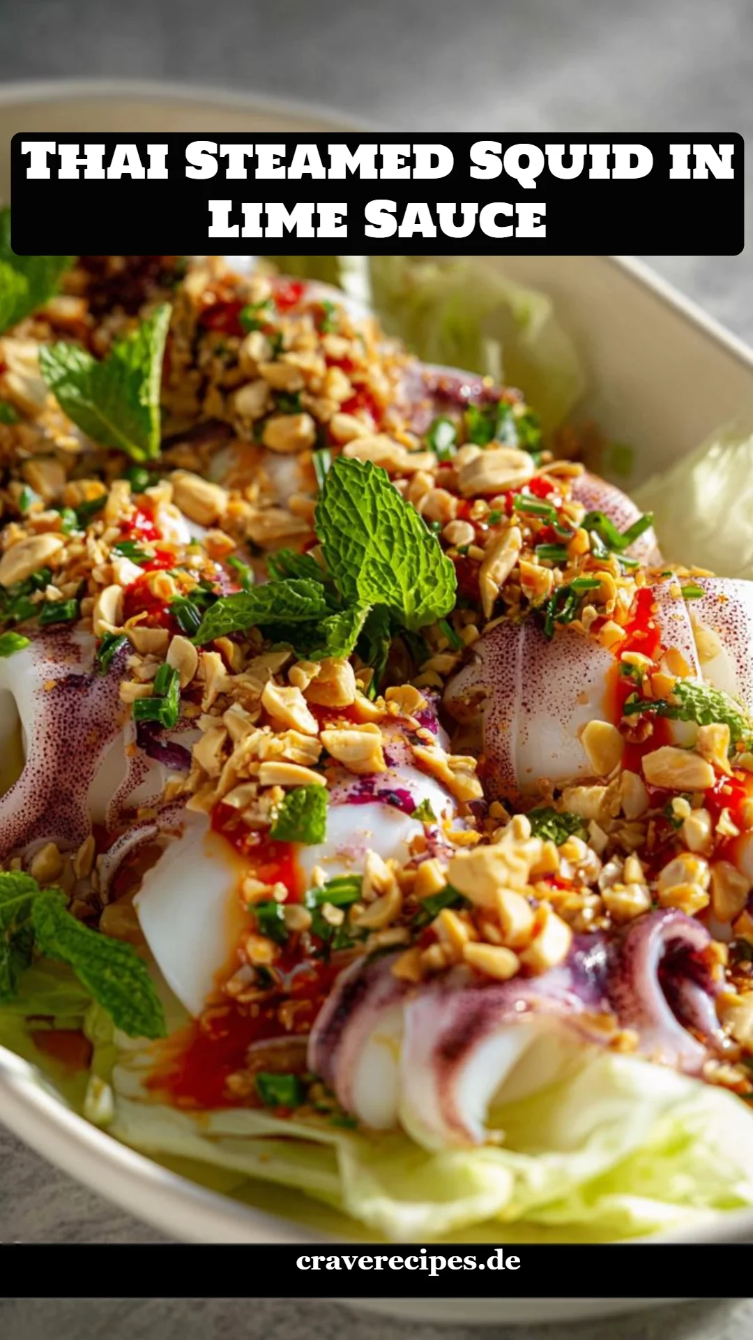 Thai Steamed Squid in Lime Sauce