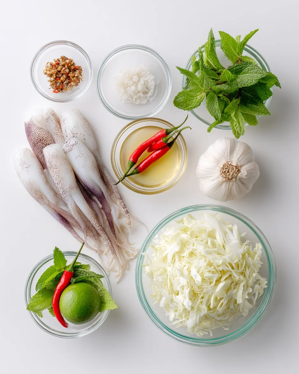 Thai Steamed Squid in Lime Sauce