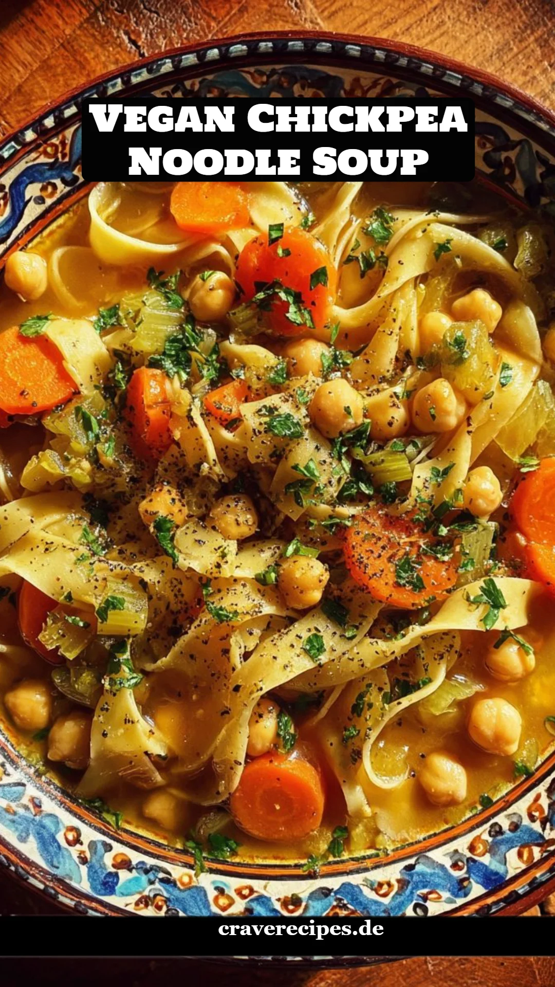 Vegan Chickpea Noodle Soup
