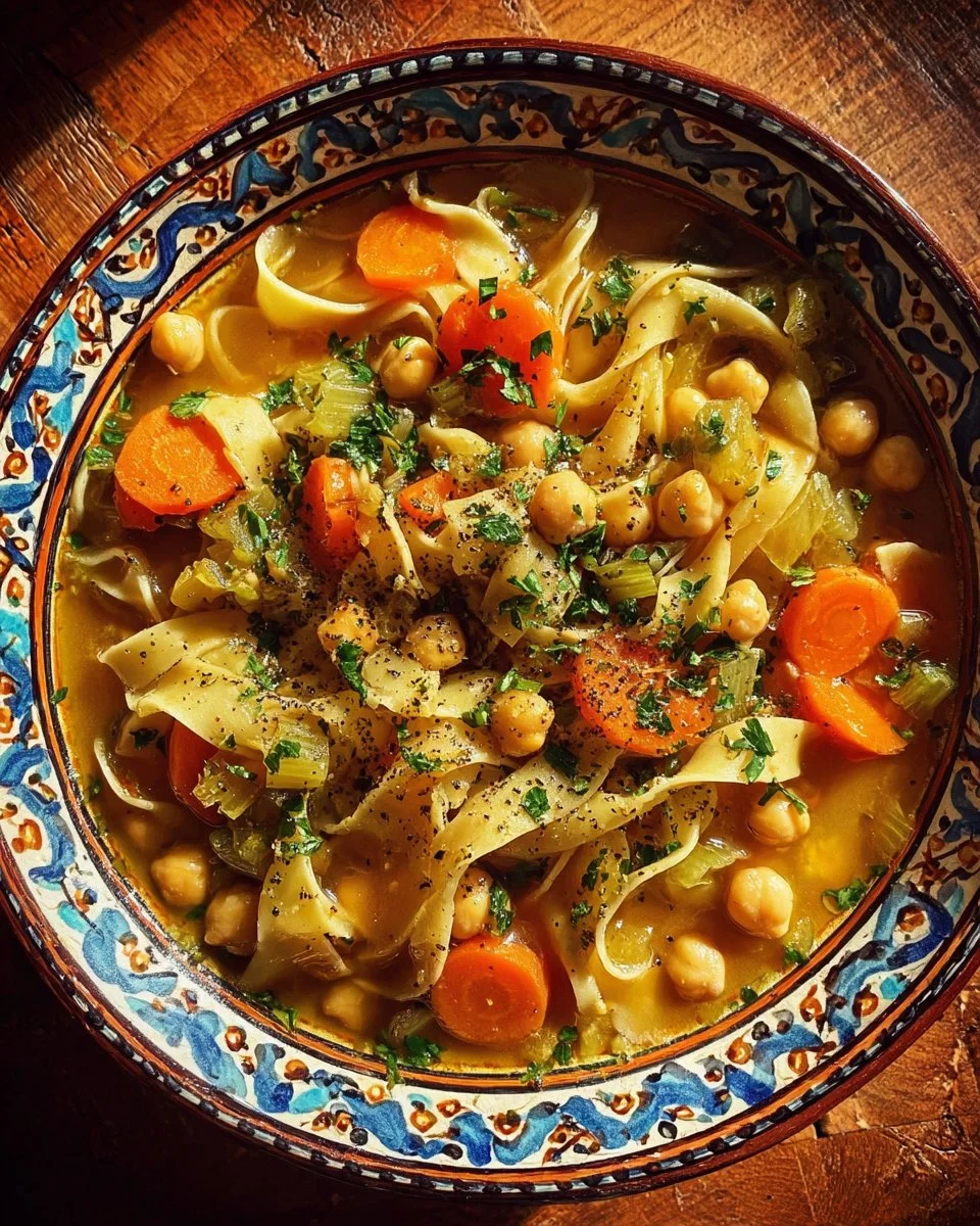 Vegan Chickpea Noodle Soup