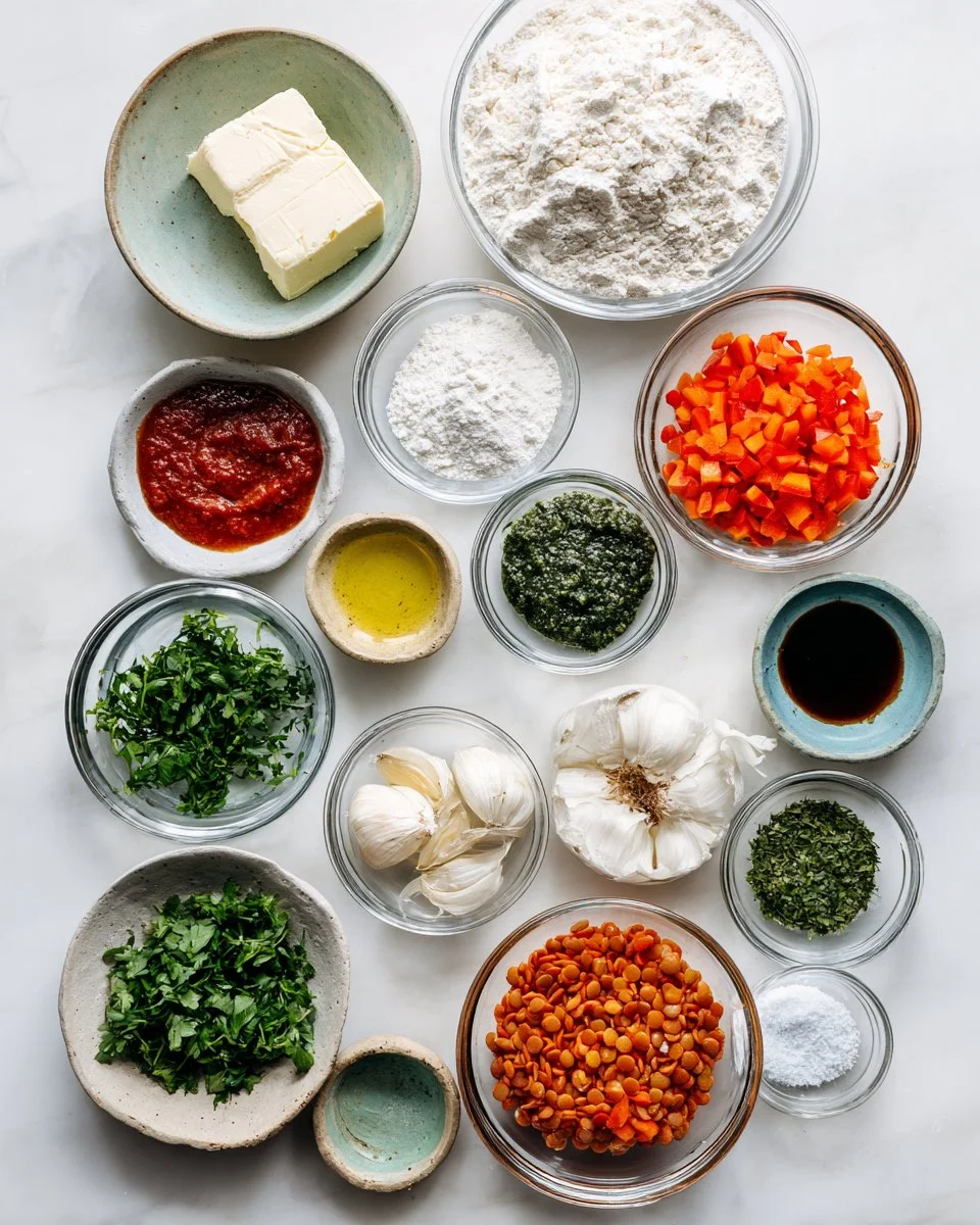 Vegan Lentil Empanadas with Veggie Filling & Chimichurri