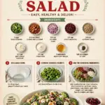 Fresh broccoli salad with colorful vegetables and dressing