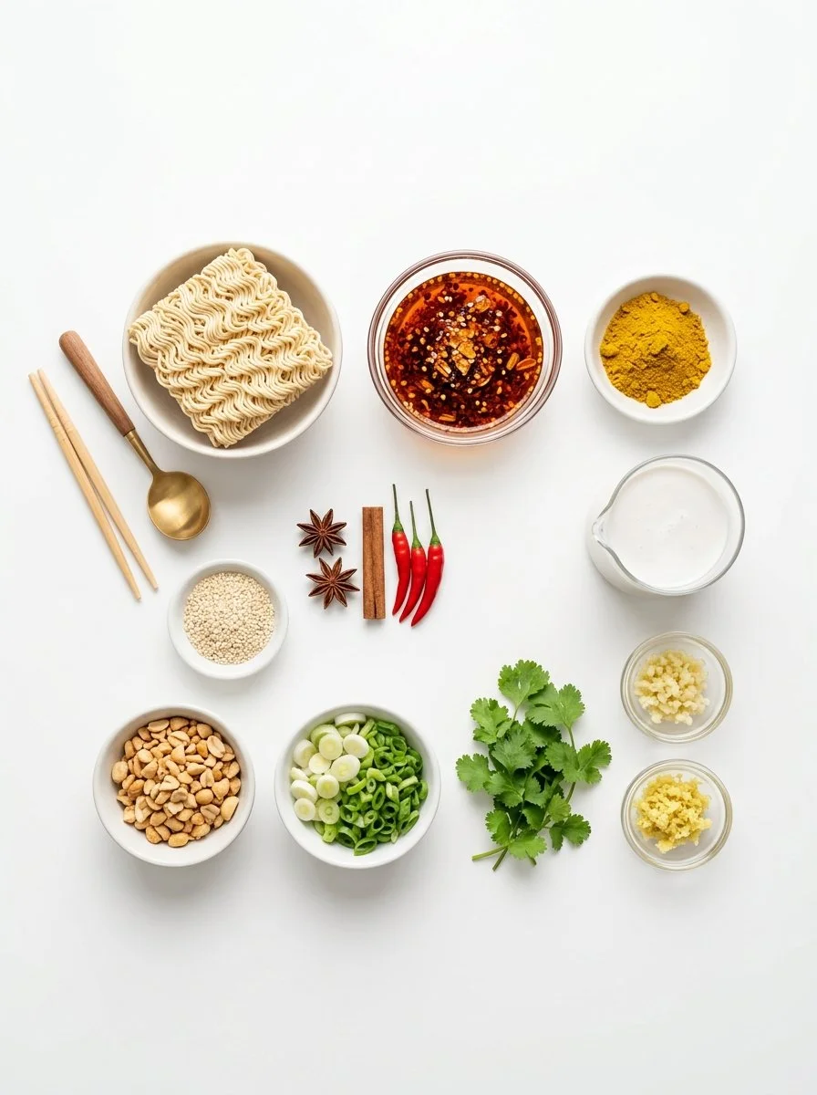 Chili Oil Curry Noodles 🍜🌶️