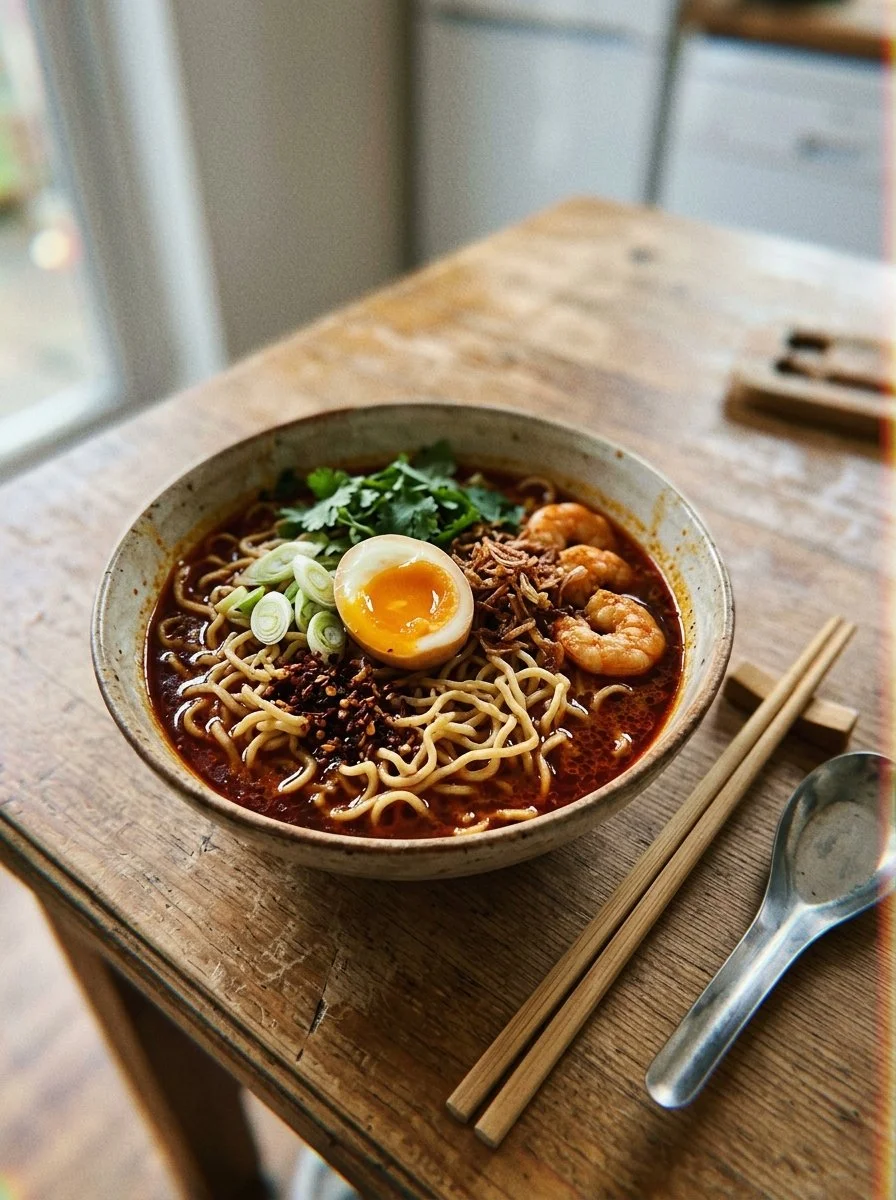 Chili Oil Curry Noodles 🍜🌶️