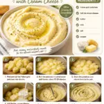 Delicious mashed potatoes with cream cheese served in a bowl