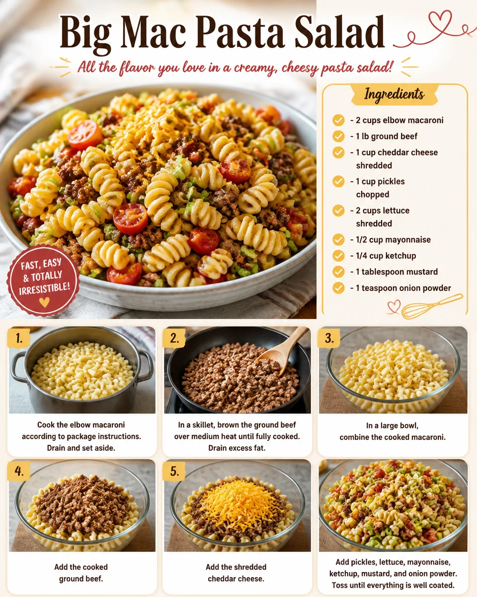 Big Mac Pasta Salad