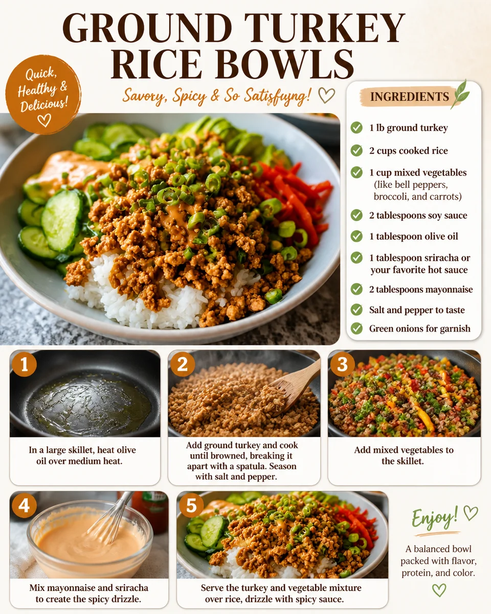 Ground Turkey Rice Bowls