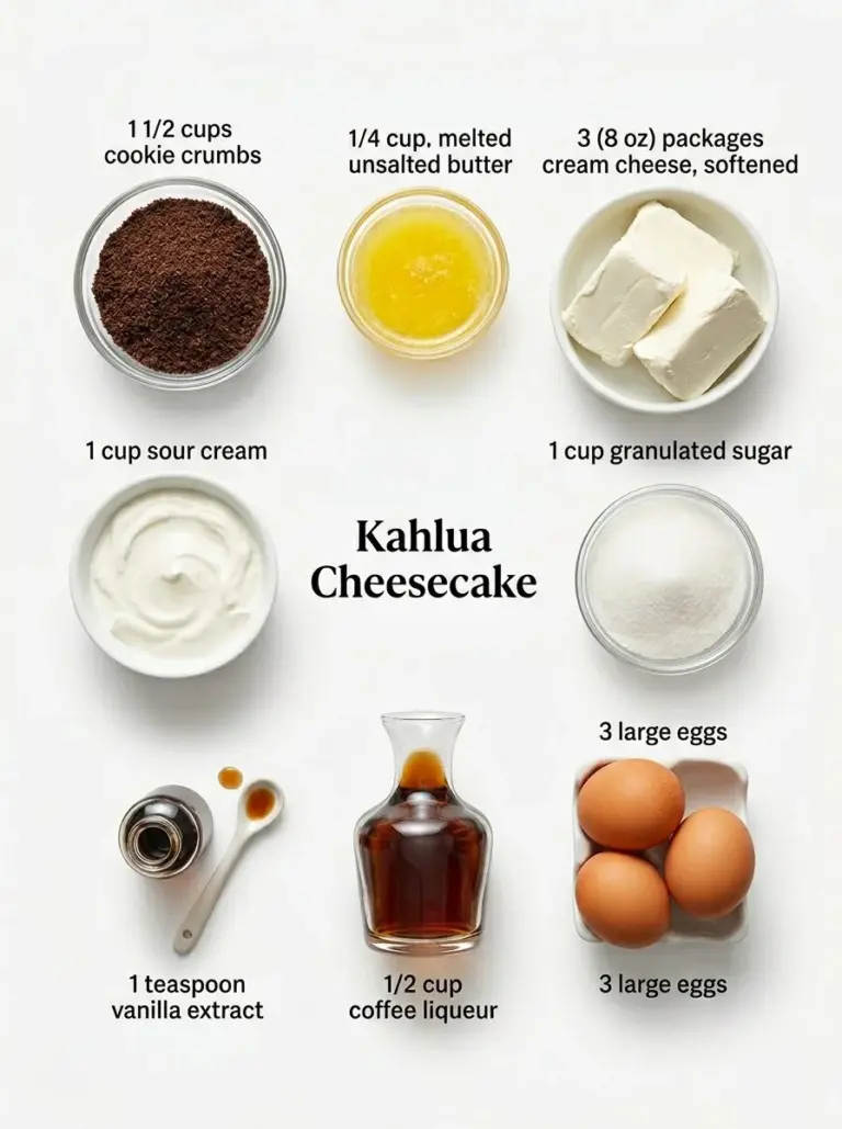 Delicious Kahlua cheesecake topped with chocolate and coffee flavors