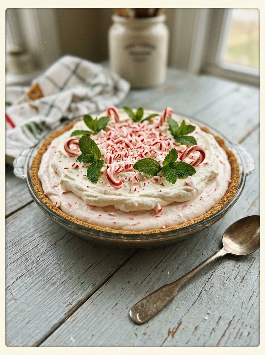 No-Bake Christmas Peppermint Pie