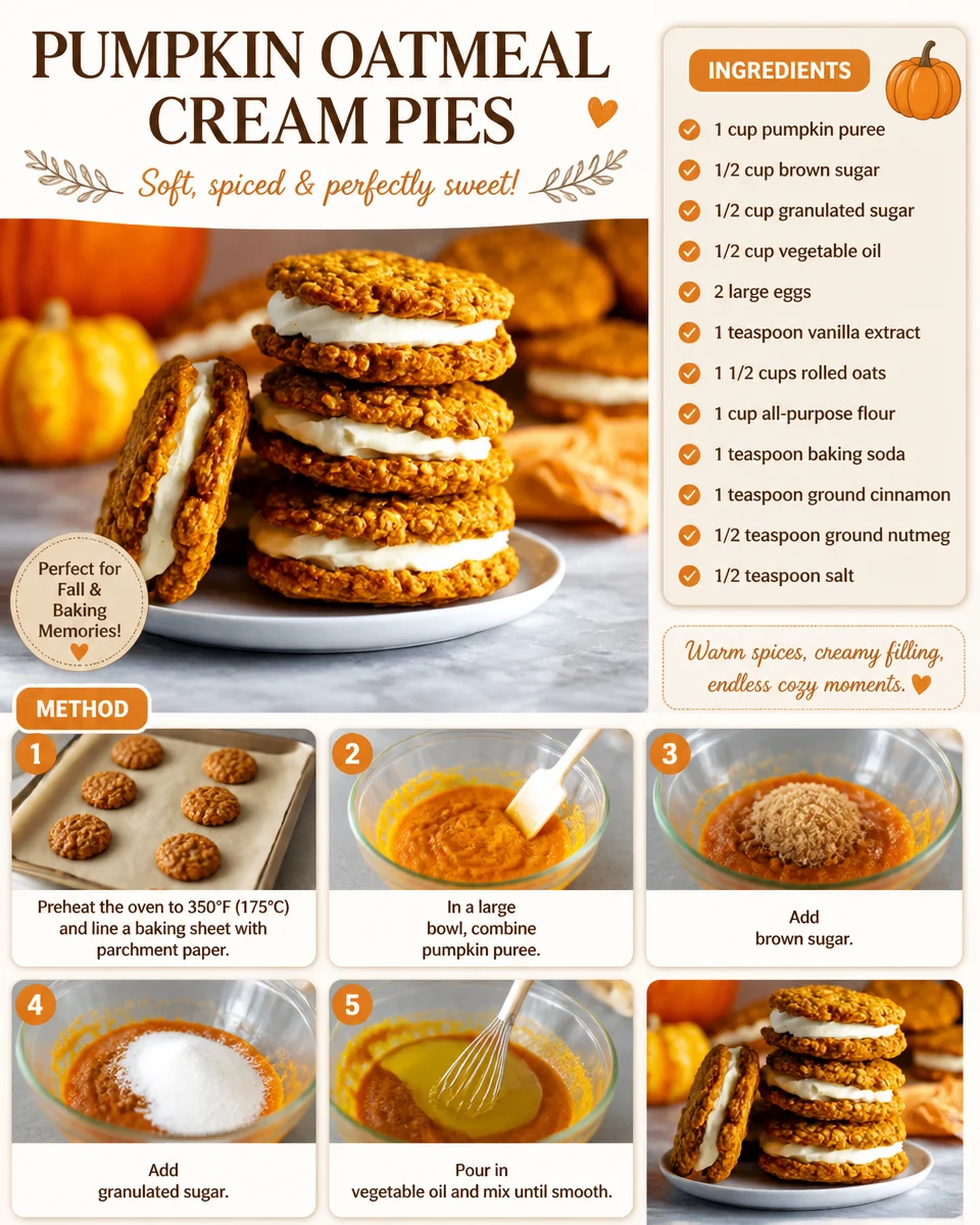 Pumpkin Oatmeal Cream Pies
