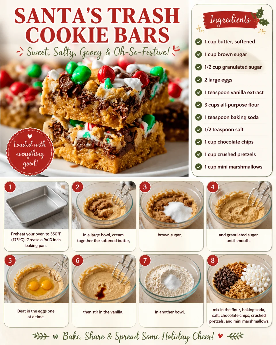 Santa's Trash Cookie Bars