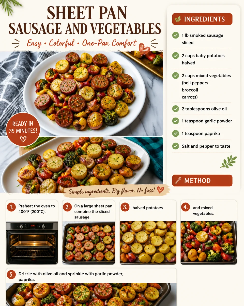 Sheet Pan Sausage and Vegetables