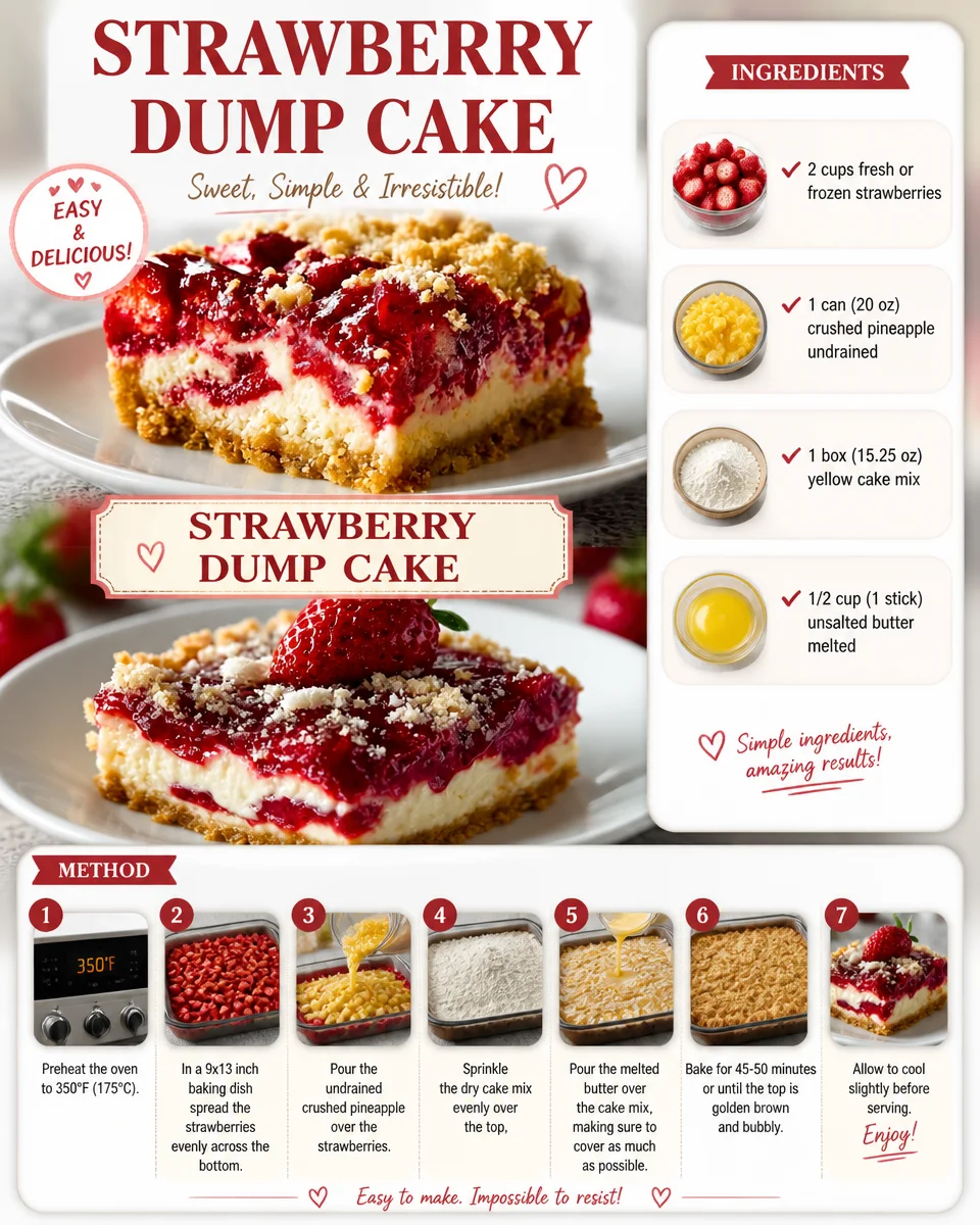 Strawberry Dump Cake