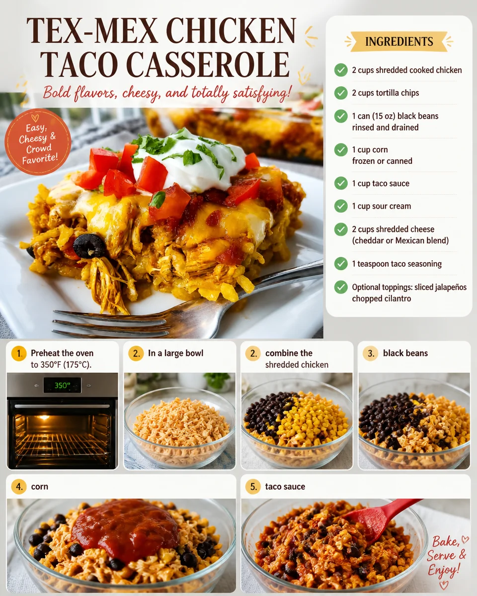 Tex-Mex Chicken Taco Casserole