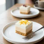 Delicious orange creamsicle bars served on a plate, perfect summer dessert.